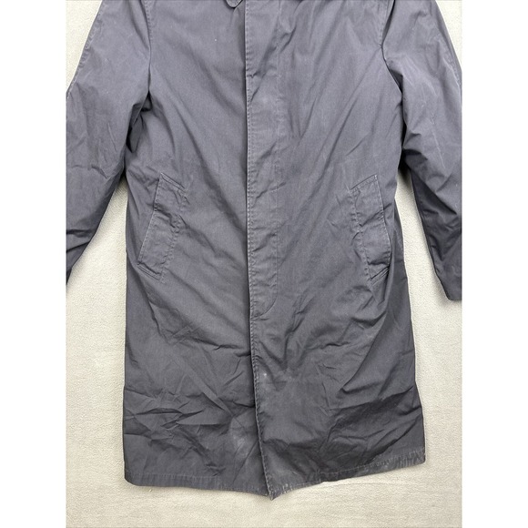US Military All Weather Men's Trench Coat Size 42L Blue With Removable Liner - Picture 5 of 16